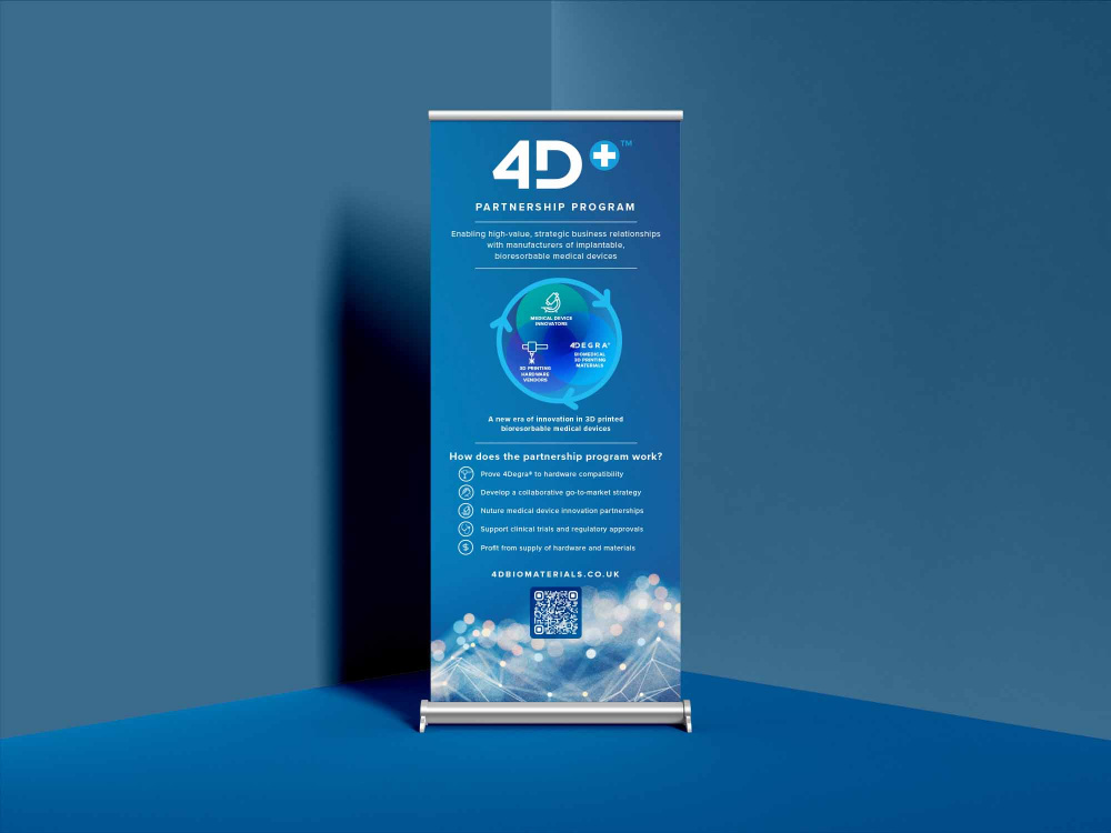 4D Biomaterials partnership program roller stand